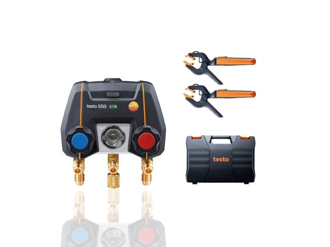 Kit Smart testo 550i - Manifold digital inteligente com sondas de temperatura sem fio