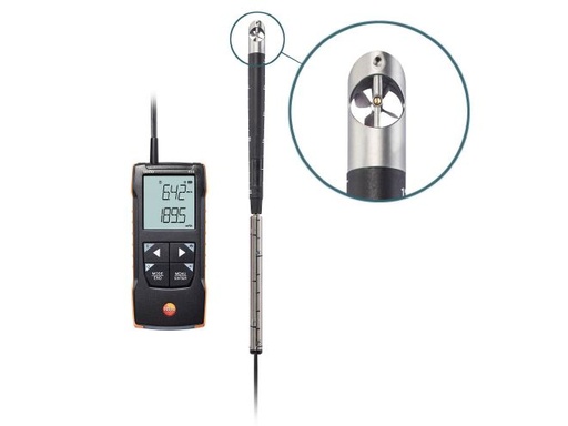 testo 416 - Anemômetro digital de hélice de 16 mm com conexão de aplicativo