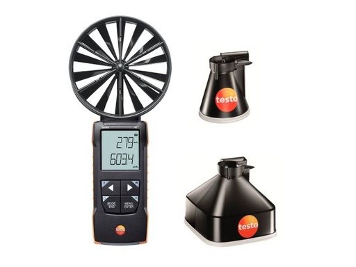 testo 417 kit 1 - Anemômetro de hélice com funis de medição