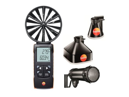 [0563 2417] testo 417 kit 2 - Anemômetro de hélice com funis de medição e retificador de fluxo